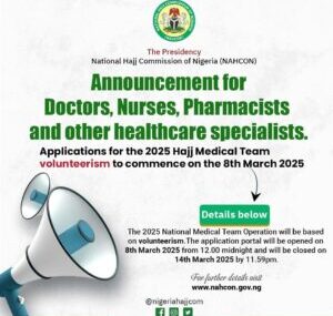 National Hajj Commission of Nigeria NAHCON Volunteer Recruitment 2025 & Caregiver Jobs in Canada
